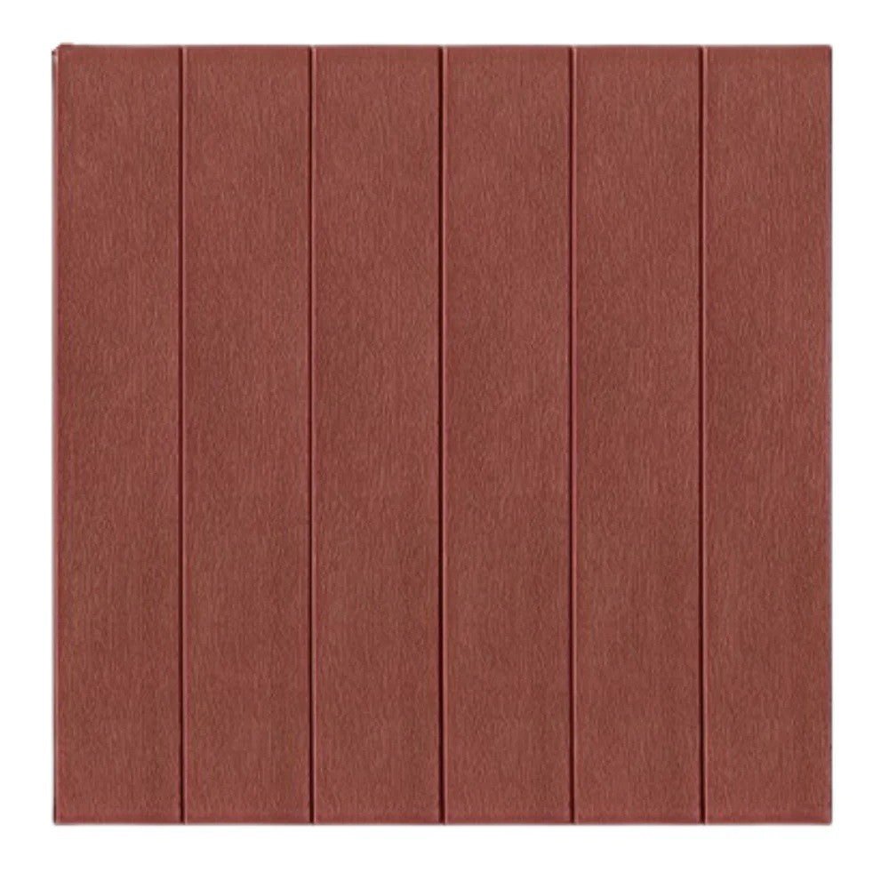 10 Placi Tapet autoadeziv 3D din rasina, 70x70cm, grosime 3mm, Model placi lemn, Caramiziu, 4.9 mp - Diversico