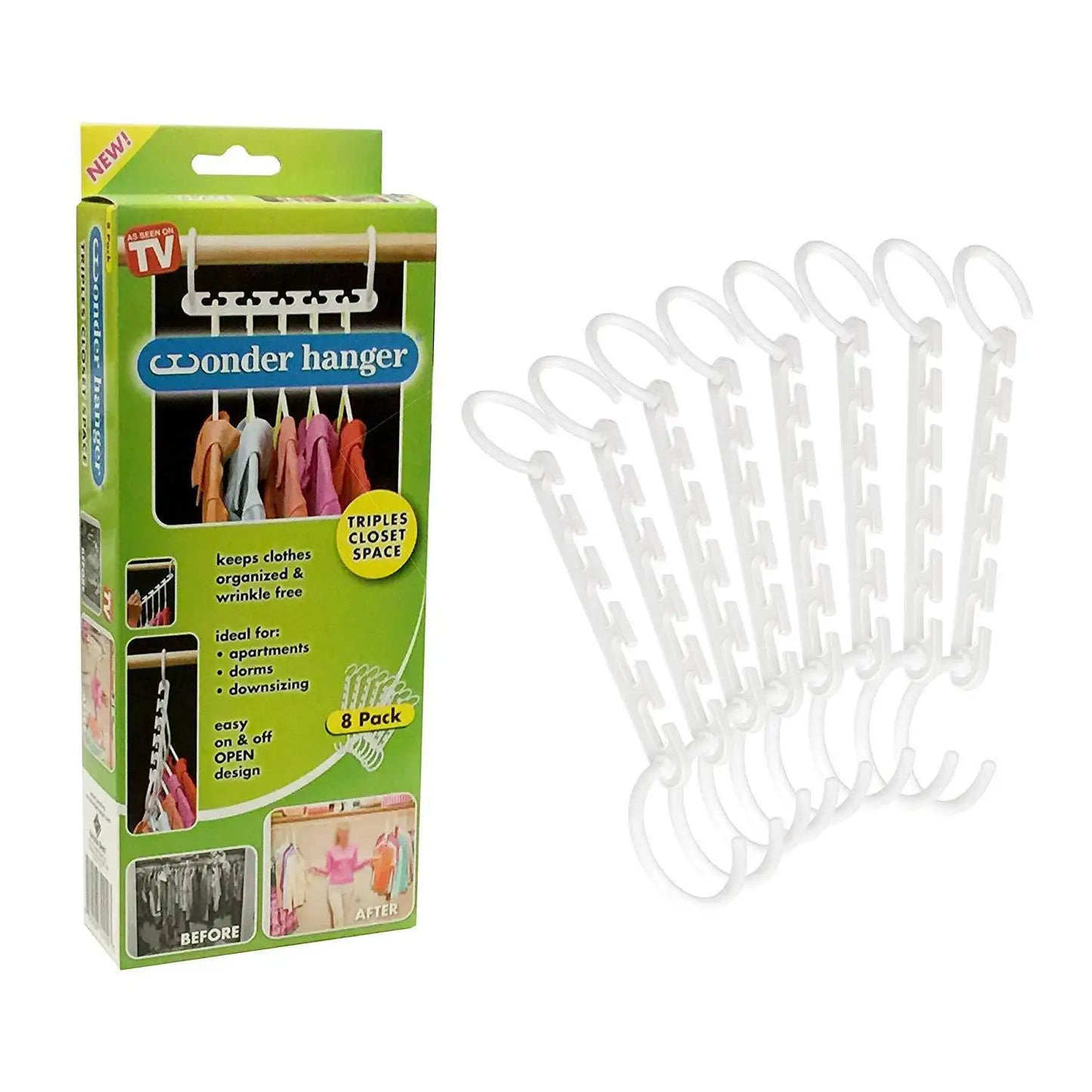 Set 8 Organizatoare pentru umerase cu 5 agatatori, prindere pe vertical si orizontal
