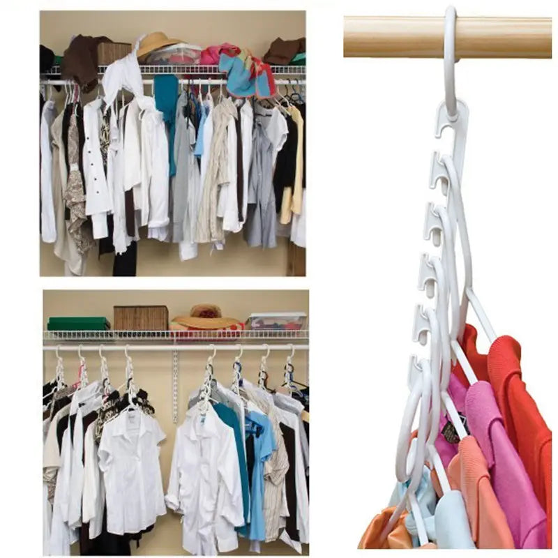 Set 8 Organizatoare pentru umerase cu 5 agatatori, prindere pe vertical si orizontal