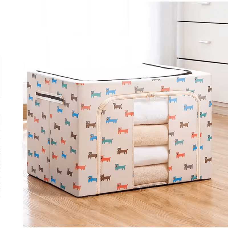 Cutie pliabila premium pentru depozitare cu cadru metalic si ferestre - Diversico