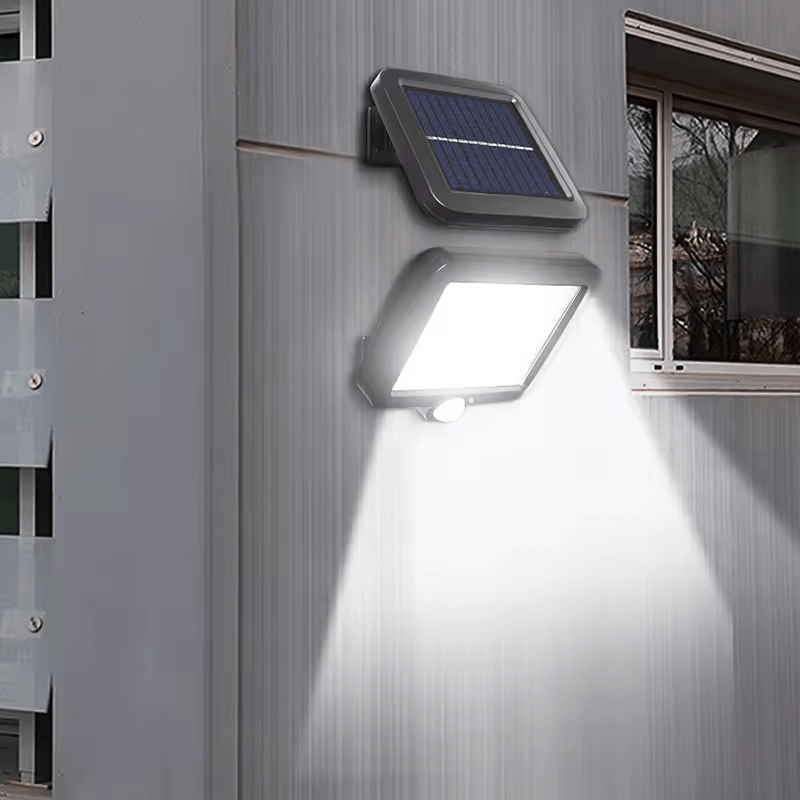 Lampa solara cu senzor de miscare, 2 grile, 108 COB LED, 2400 Lumeni, IP65 - Diversico