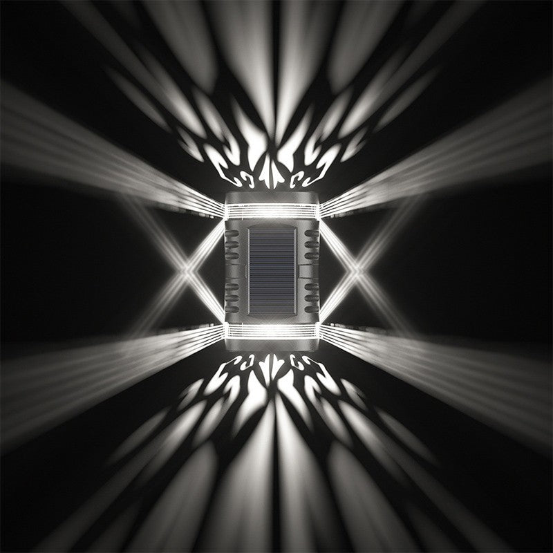 Lampa solara decorativa cu lumina bidirectionala, IP65, ABS, Alb rece - Diversico