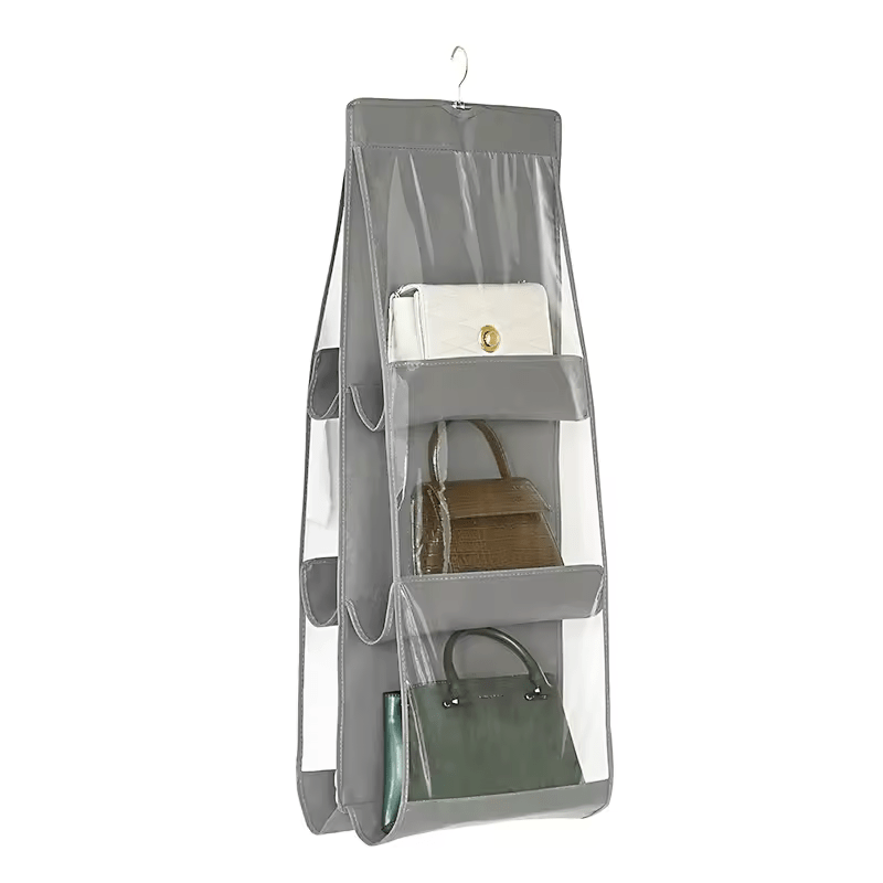 Organizator pentru genti cu 6 compartimente, Suspendabil, 85x36cm, Gri - Diversico