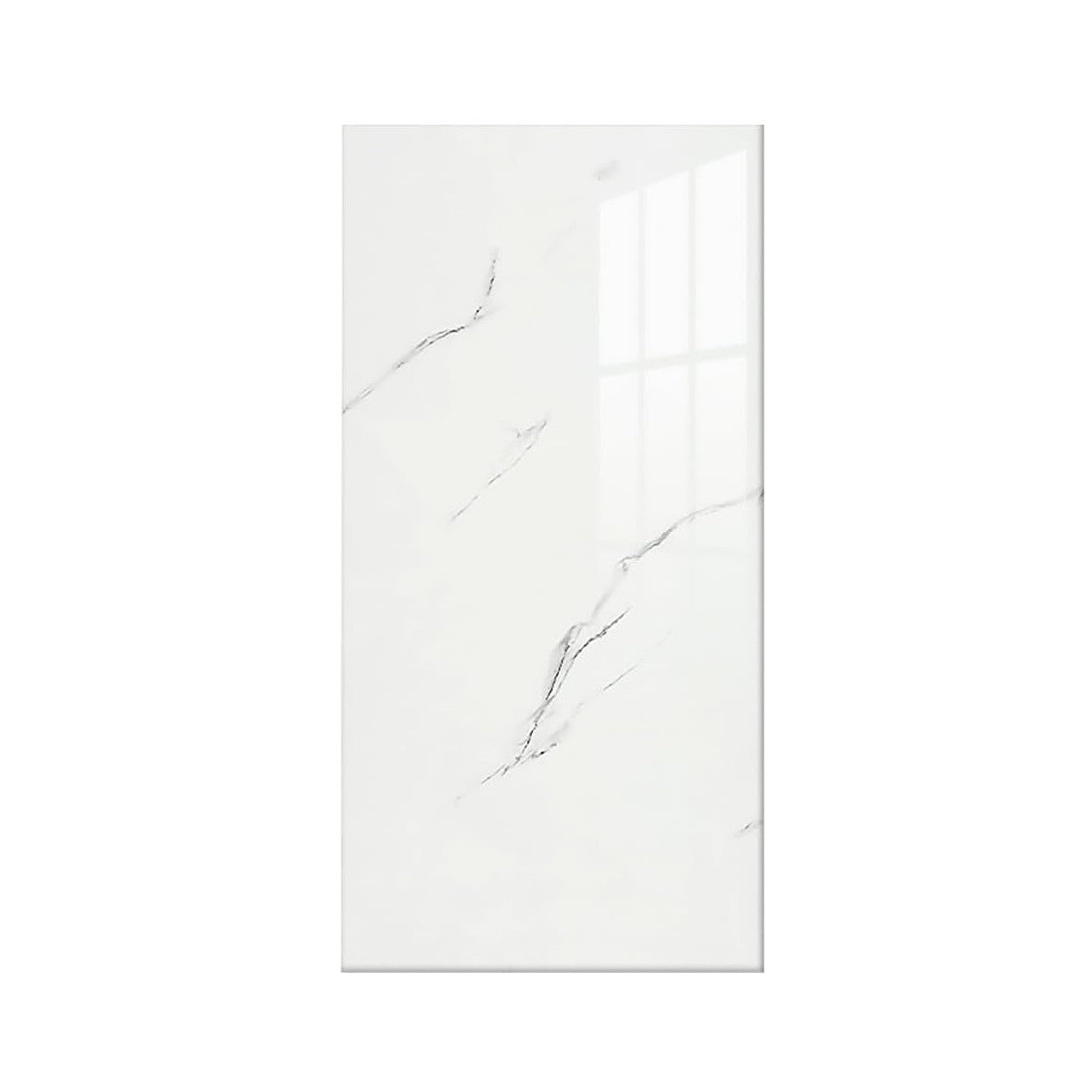10 Placi Tapet imitatie marmura, Din PVC, 60x30cm, Grosime 2mm, Suprafata 1.8mp, Alb