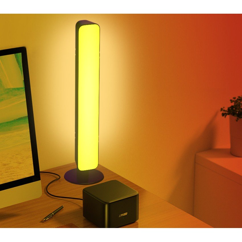 Set 2 Lampi decorative RGB, cu Telecomanda, suport orizontal sau vertical, alimentare USB, control din voce, 25.5x4x3.5cm - Diversico