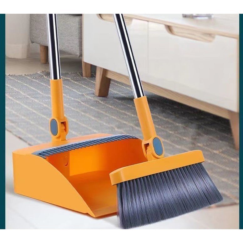 Set Matura si Faras cu coada, dinti de pieptene pentru curatare matura, rotativ, pliabil, otel inoxidabil, Portocaliu - Diversico