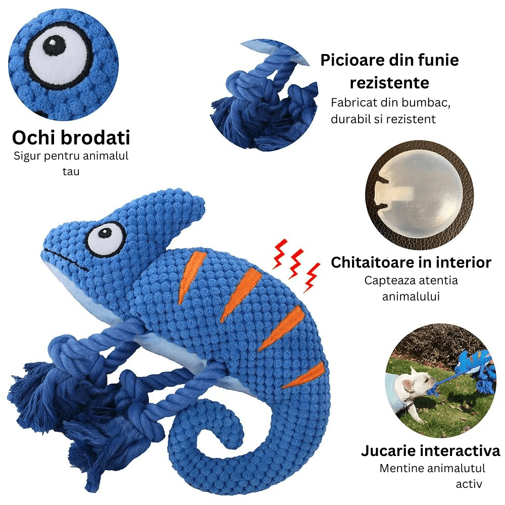 Cameleon de plush, jucarie interactiva - Diversico