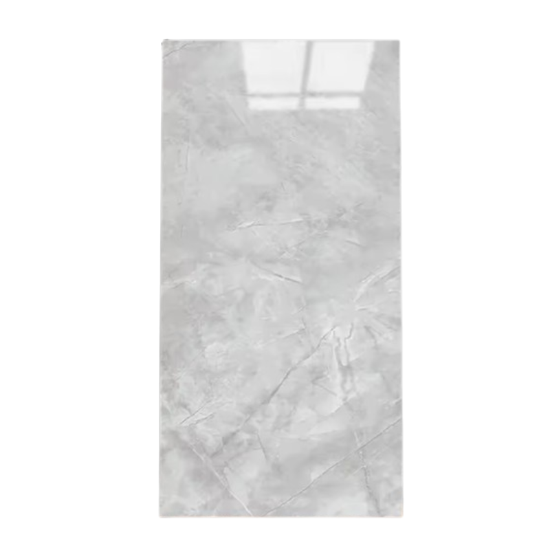10 Placi Tapet imitatie marmura, Din PVC, 60x30cm, Grosime 2mm, Suprafata 1.8mp, Gri deschis