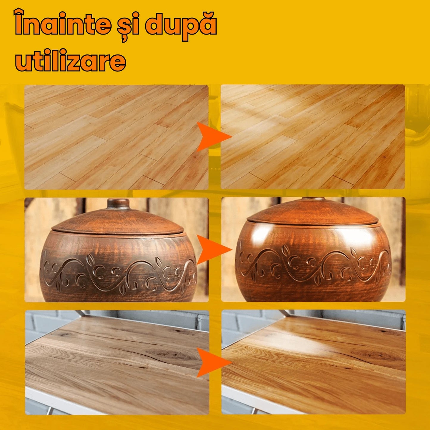 1+1 GRATIS: Ceara de albine lichida pentru lustruire si curatare mobilier si parchet, 80g+80g