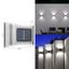 Aplica solara LED, ABS/Policarbonat, rezistenta la apa IP65, 6 LED-uri, pentru perete, trepte, borduri, 600mah, 10x6.5cm, Alb Rece