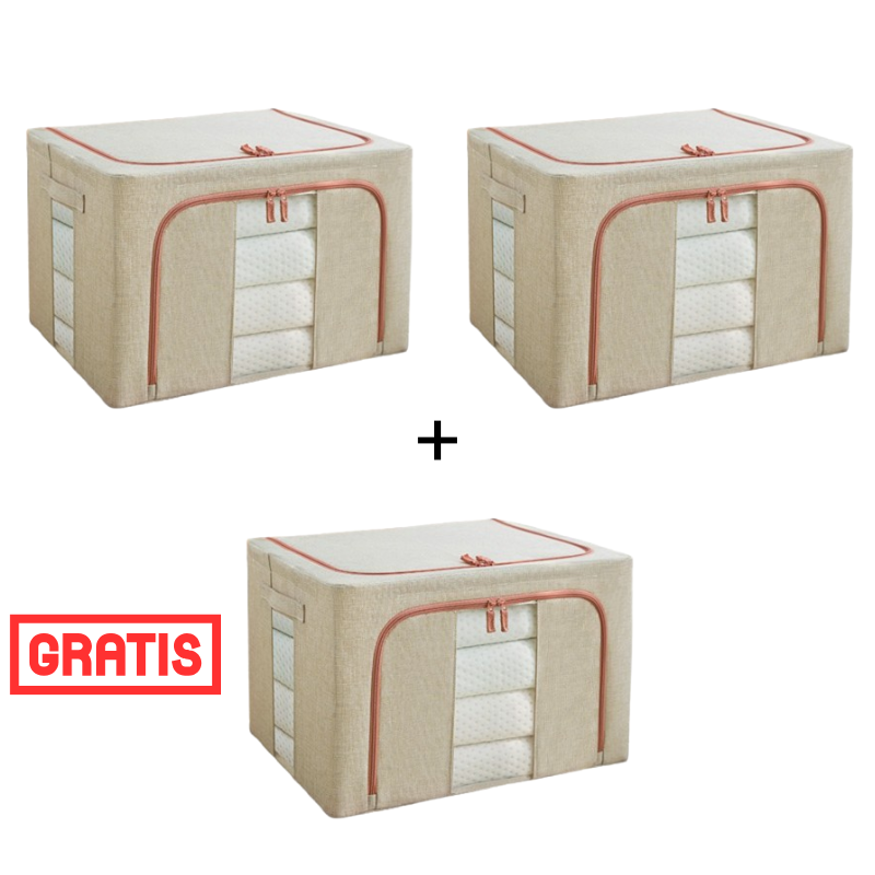 PROMO: 2+1 GRATUIT Cutie pliabila pentru depozitare cu cadru metalic, ferestre si manere