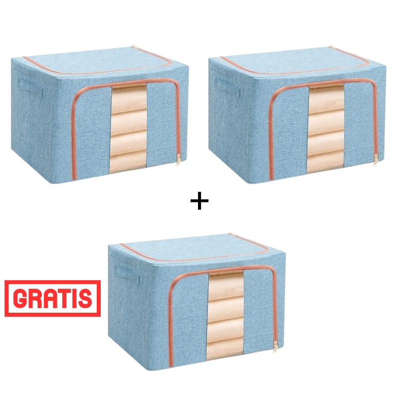 PROMO: 2+1 GRATUIT Cutie pliabila pentru depozitare cu cadru metalic, ferestre si manere