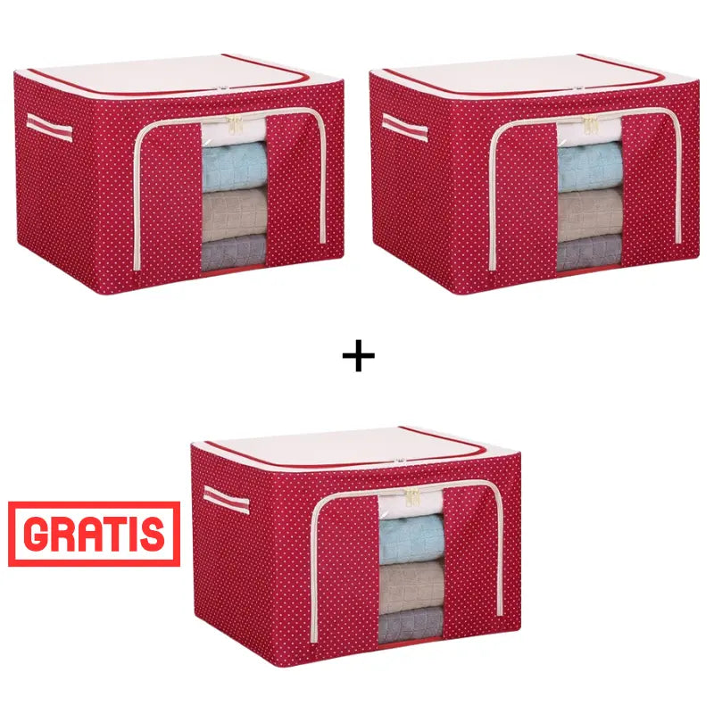 PROMO: 2+1 GRATUIT Cutie pliabila pentru depozitare cu cadru metalic, ferestre si manere