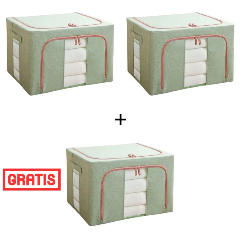 PROMO: 2+1 GRATUIT Cutie pliabila pentru depozitare cu cadru metalic, ferestre si manere