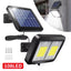 Lampa solara cu senzor de miscare, 2 grile, 108 COB LED, 2400 Lumeni, IP65