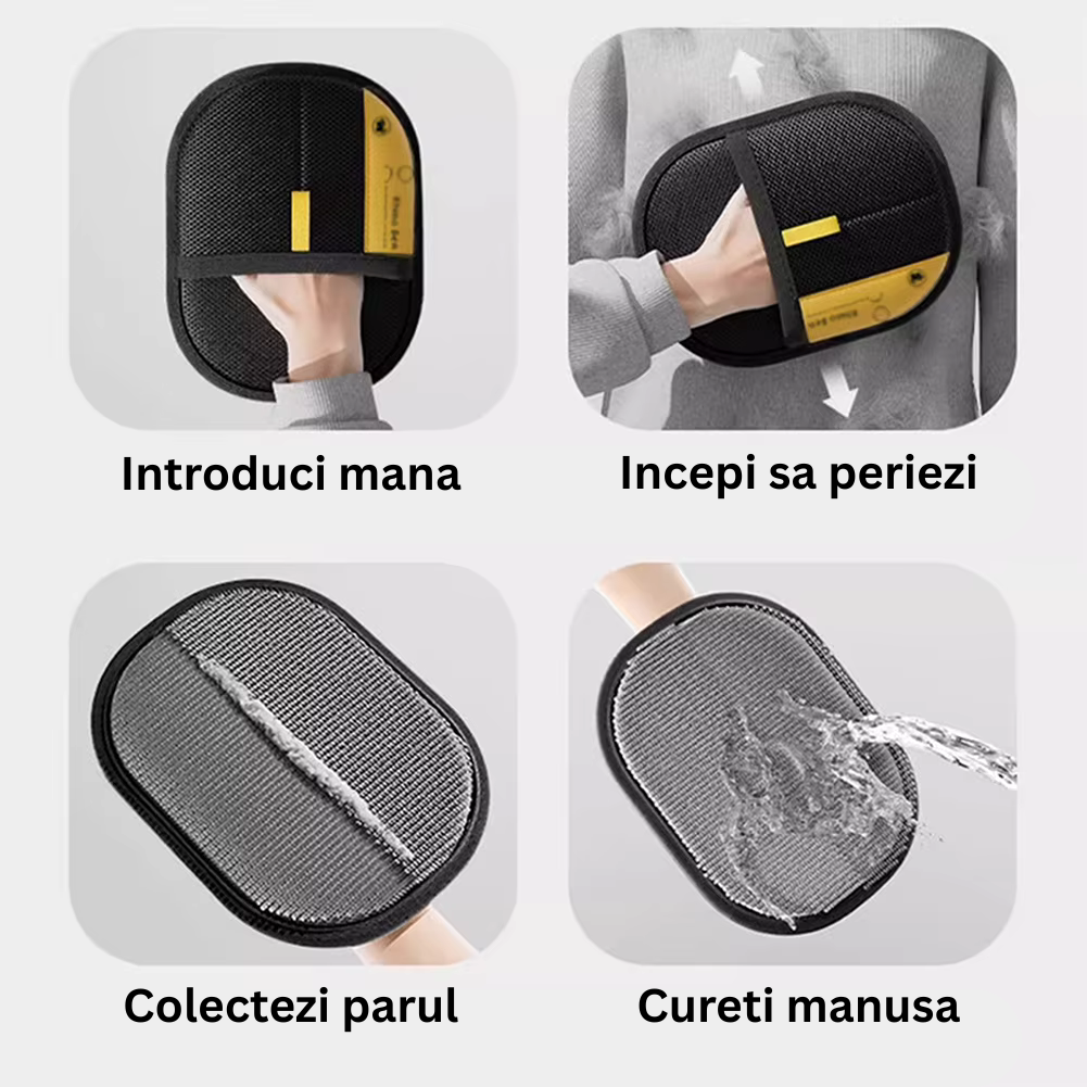 Set 2 Manusi Universale pentru Indepartarea Parului de Animale, Efect Electrostatic