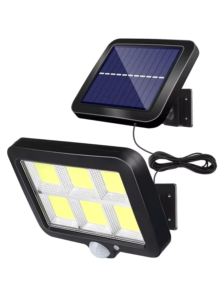 Lampa solara cu senzor de miscare, 6 grile, 40W, 120 COB LED, 1200 Lumeni, IP65