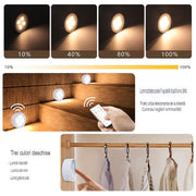 Aplica LED, fara fir, cu baterii, cu telecomanda pentru bucatarie, sufrageri, dormitor, Alb - Diversico