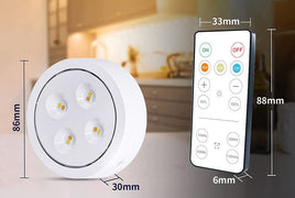 Aplica LED, fara fir, cu baterii, cu telecomanda pentru bucatarie, sufrageri, dormitor, Alb - Diversico