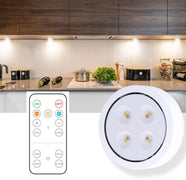 Aplica LED, fara fir, cu baterii, cu telecomanda pentru bucatarie, sufrageri, dormitor, Alb - Diversico
