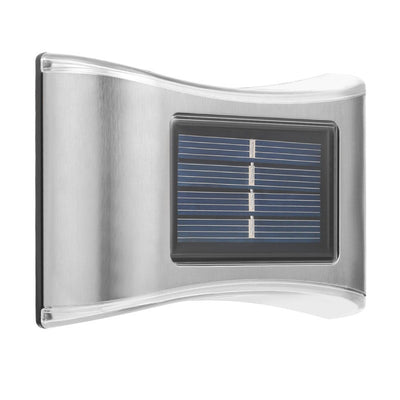 Aplica solara LED, ABS/Policarbonat, rezistenta la apa IP65, 6 LED-uri, pentru perete, trepte, borduri, 600mah, 10x6.5cm, Alb Rece