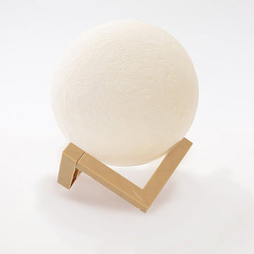 Lampa de veghe Luna, lumina LED alb cald, alimentare baterii, stand din plastic, 15 cm - Diversico