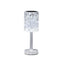 Lampa decorativa in forma de veioza, LED RGB, Senzor tactil, 3 nivele de intensitate, incarcare USB, Cristal acrilic, cu Telecomanda, 28x13cm - Diversico