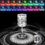 Lampa decorativa in forma de veioza, LED RGB, Senzor tactil, 3 nivele de intensitate, incarcare USB, Cristal acrilic, cu Telecomanda, 28x13cm - Diversico