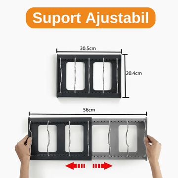 Organizator reglabil pentru, tigai, capace, vase, ajustabilitate 30.5 - 56cm x 20.4cm - Diversico