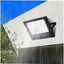 Proiector LED/Lampa solara de exterior, Rezistent la Apa, cu Panou Solar, cu Telecomanda, 2 moduri de iluminat, kit montaj inclus, Alb Rece, 30W