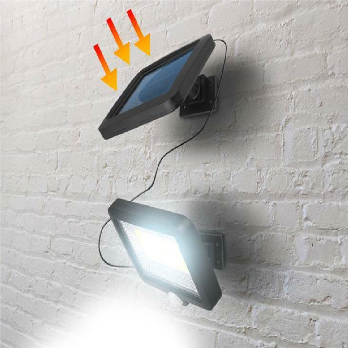 Lampa solara cu senzor de miscare, 6 grile, 40W, 120 COB LED, 1200 Lumeni, IP65