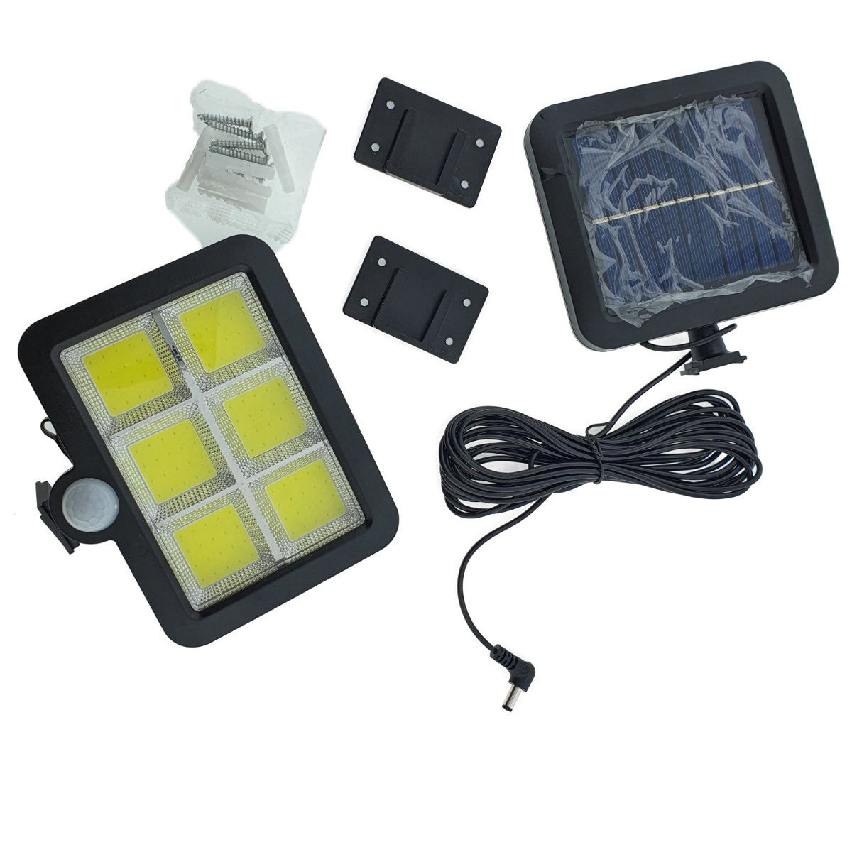 Lampa solara cu senzor de miscare, 6 grile, 40W, 120 COB LED, 1200 Lumeni, IP65