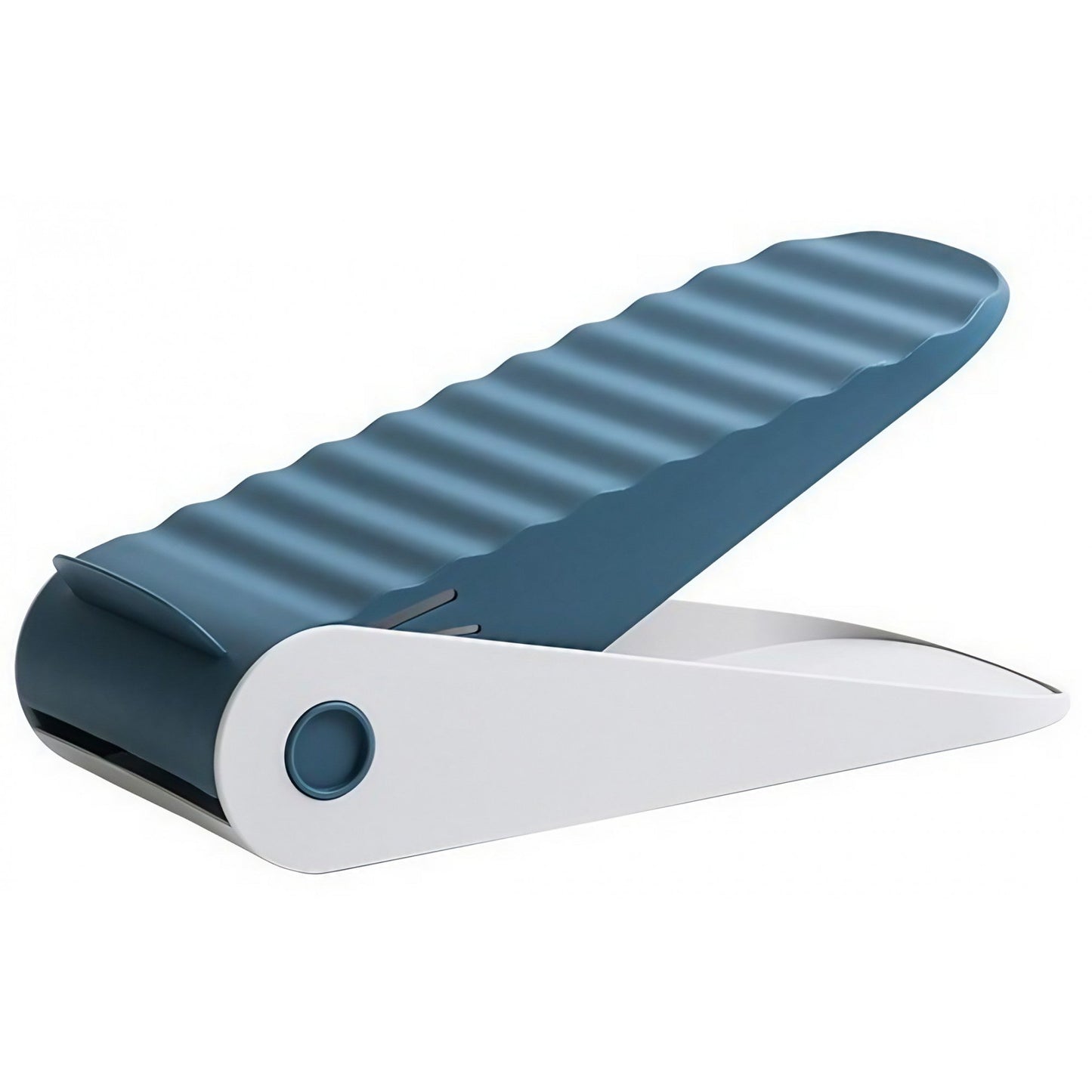 Suport reglabil pentru incaltaminte, cu doua straturi, antiderapant, Albastru, 25.5x11x7.5cm - Diversico